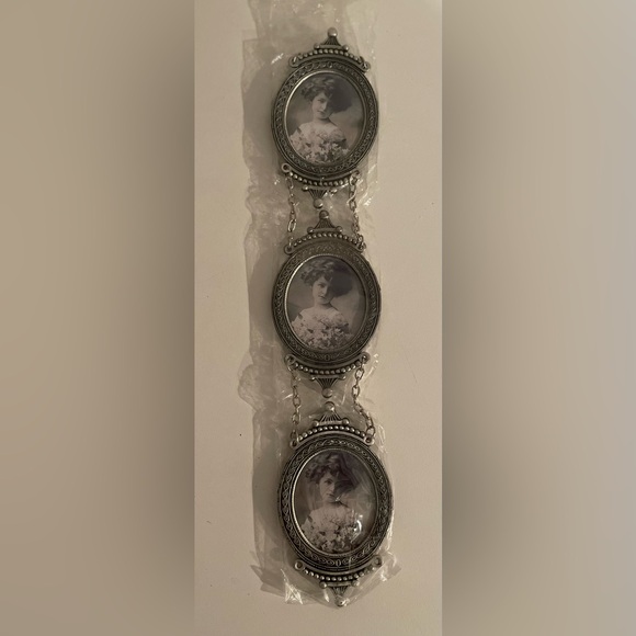 Enesco Metallic Triple Hanging Photo Frame NIB - Picture 2 of 9